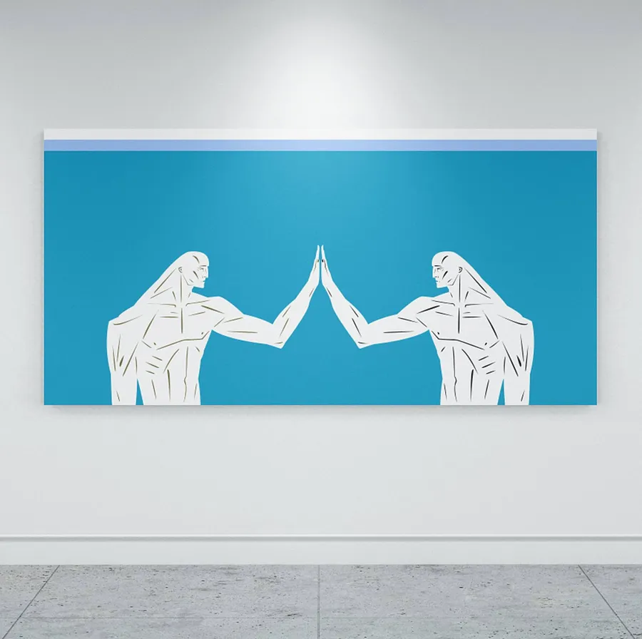 Image of The same But another by ARTUR SOLETSKYI, size: 200 × 100 cm, made of Canvas, Painting medium, part of the 2024 series, priced at Price on request